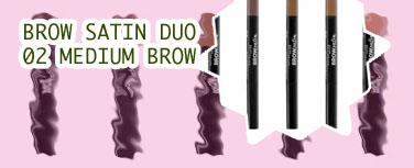 Brow satin duo
