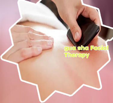 Chinese gua sha facial massage