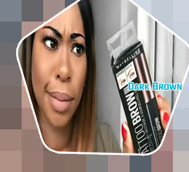 Dark brown eyebrow tattoo