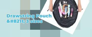 Drawstring cosmetic bag